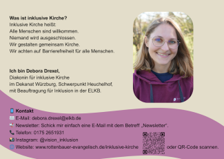 Postkarte zur Inklusiven Kirche, Rückseite